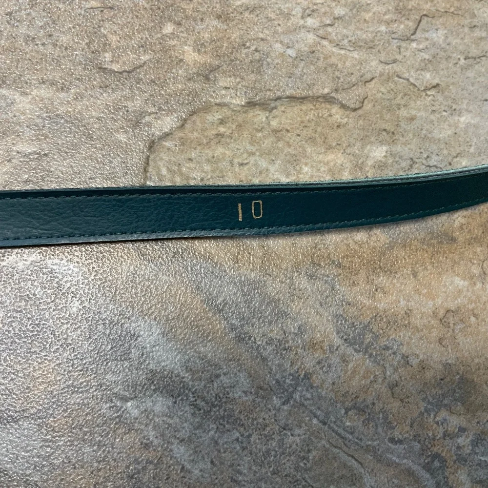 Green Suede Feel Skinny Belt - Picture 2 of 7